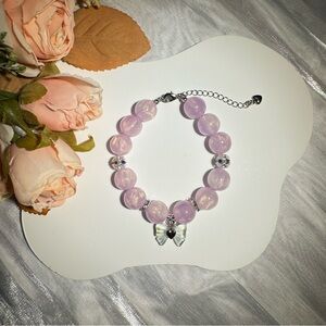 Ethereal Lilac Butterfly Bracelet